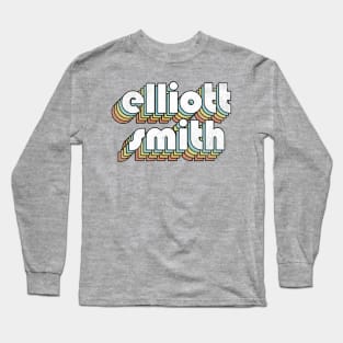 Elliott Smith - Retro Rainbow Letters Long Sleeve T-Shirt